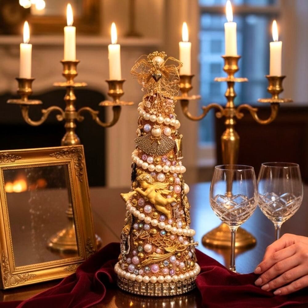 Celestial Benediction – One of a Kind Vintage Jewelry Tree Sculpture